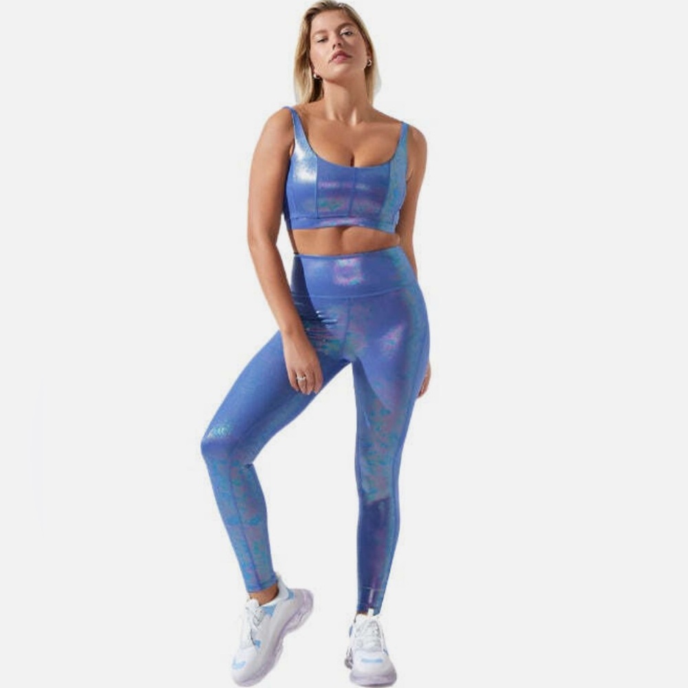 Noli Mystique Active Set Iridescent Blue Set – Sports Bra & Leggings